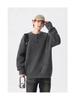 Men's Grey Henley Collar Autumn Sweater - High-End, Lazy Style Knit Base Layer