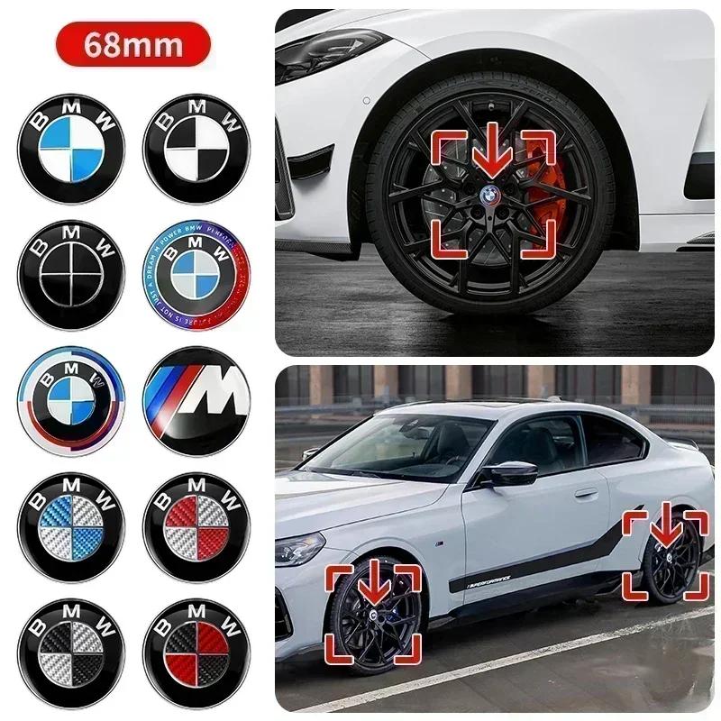 4 buc 68mm Capac Central Roată Mașină Siglă Emblemă Butuc Capac Jantă Pentru BMW E46 E38 E60 E90 E93 F20 F30 X3 X5 Albastru Alb Negru Aniversare