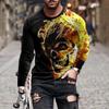 Cool Tiger Graphic Long Sleeve T-Shirt, Stylish Casual Streetwear