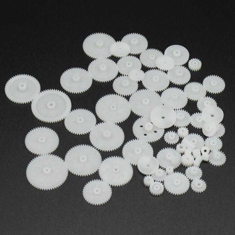 58Pcs/Set Diy Model Motor Gear Kit 0.5 Modulus Plastic Gear Pack Set, Diy Toys