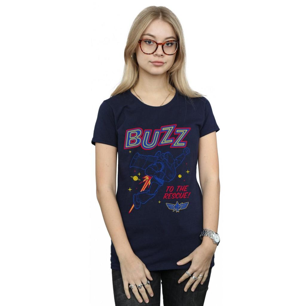 Disney Womens/Ladies Toy Story 4 Buzz To The Rescue Cotton T-Shirt