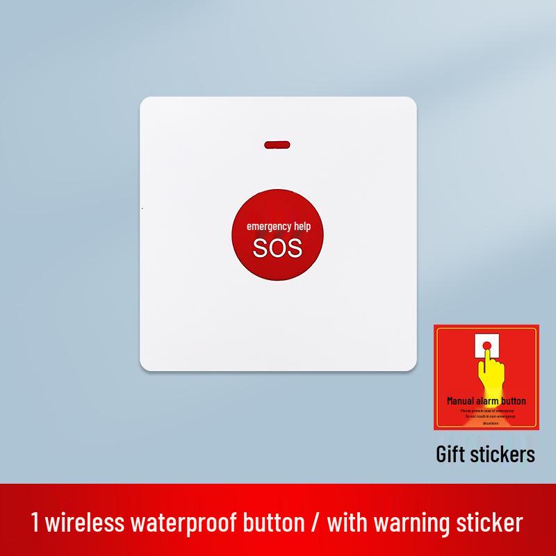Cold Storage Sound & Light Wireless Alarm System with One-Key Emergency Button for Refrigerator/Freezer.