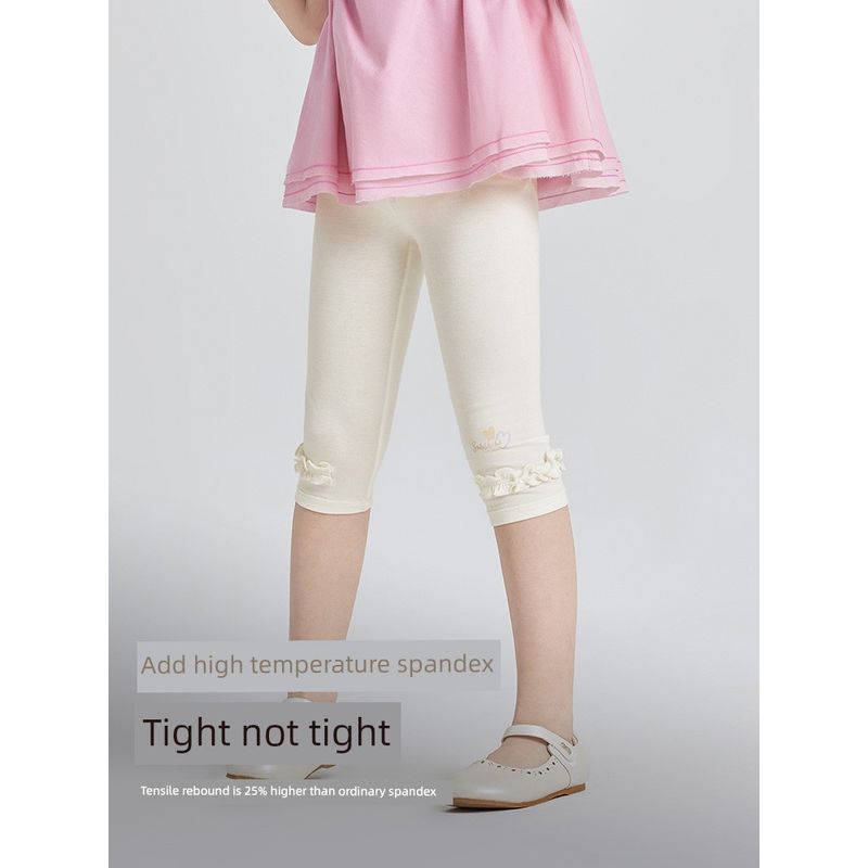 David Bella Girls' Capri Pants 2026 Summer New Style Children's Stylish Leggings for Older Kids Elastic Pants