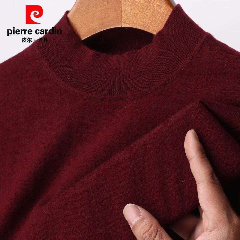 Pierre Cardin Men's 100% Wool Short Sleeve Semi-Turtleneck Sweater