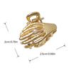 Seashell and Pearl Top Clamp Hair Accessory Graceful Shell Hair Clip with Pearls Detailing Beautiful Hair Clamp