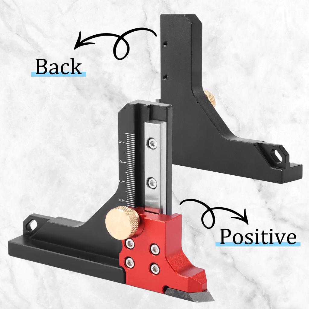 Height Gauge Depth Aluminum Alloy Metric DIY Woodworking Tablesaw Height Measurement Tool for Saw Table and Router Tables
