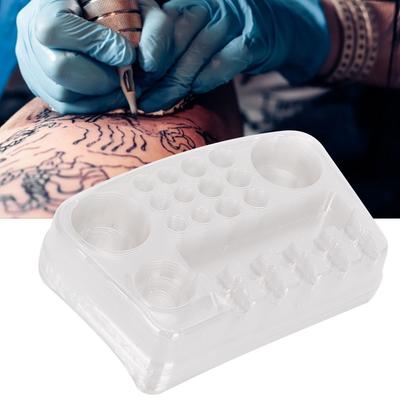 10pcs Disposable Plastic Tattoo Cartridge Needles Holder Stand Transparent Tray Tattoo Accessory