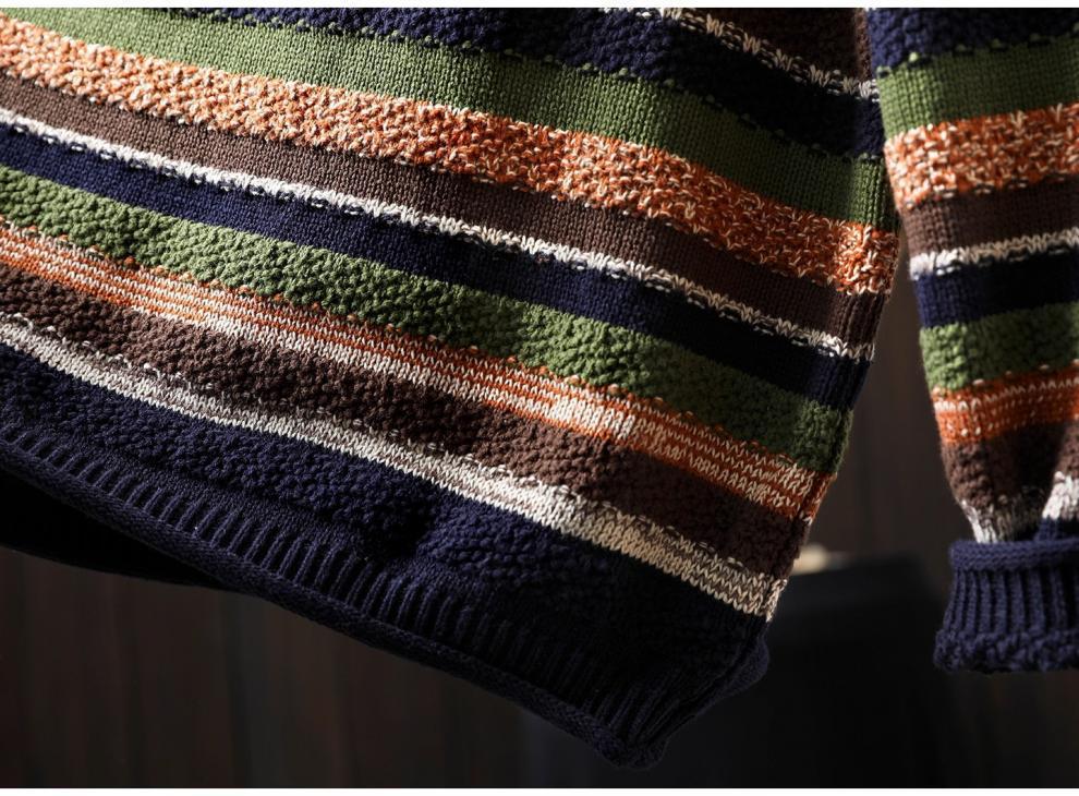 2025 Women's Colorful Fair Isle Cotton Sweater, Half-High Neck, Autumn/Winter Style, Versatile for Outerwear or Layering