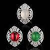 Jewelry Rings Natural Chalcedony Agate Imitation Pigeon Blood Red Corundum Retro Fashion High-end Feel Women's Open