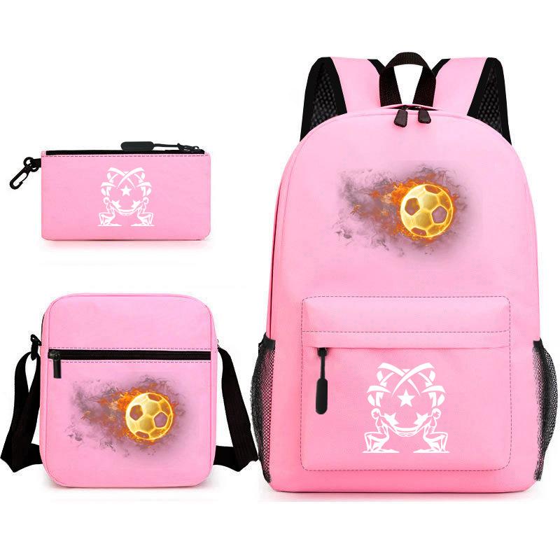 Sports Football Team Print Youth Primary and Secondary School Students C Luo Schoolbag Men and Women Leisure Travel Backpack CR7