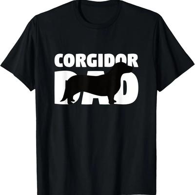 Corgidor Geschenk für Hunde-Papa 'Corgidor Papa' Lustiges Corgidor T-Shirt