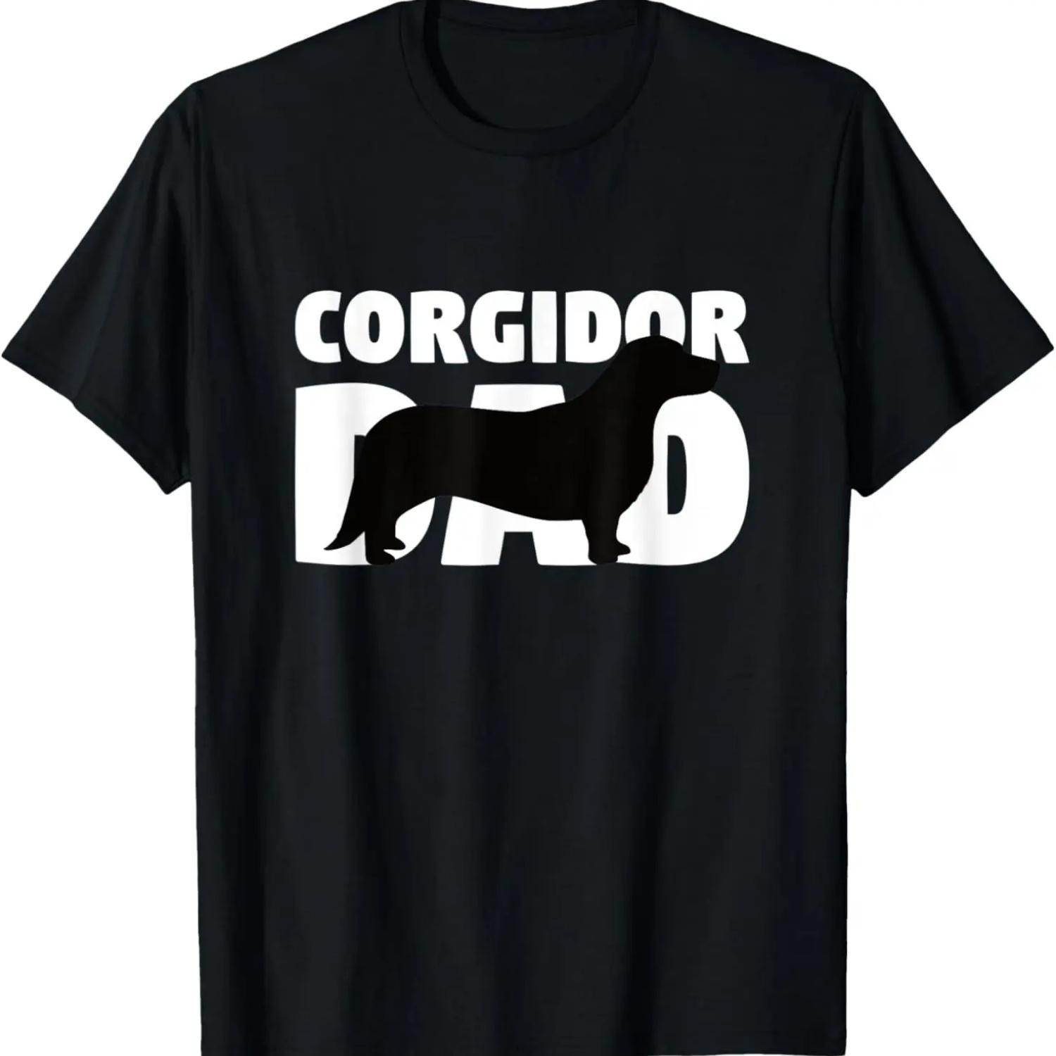 

Corgidor Gift for Dog Father Corgidor Dad Funny Corgidor T-Shirt XXXXXL чёрный