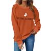 Women's Fashion Casual Print Casual Long Sleeve Round Neck Sweatshirt Top