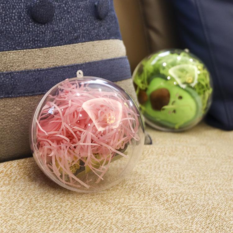 Clear Acrylic Christmas Ornament: Creative Hanging Ball for Holiday Decor or Preserved Flowers
