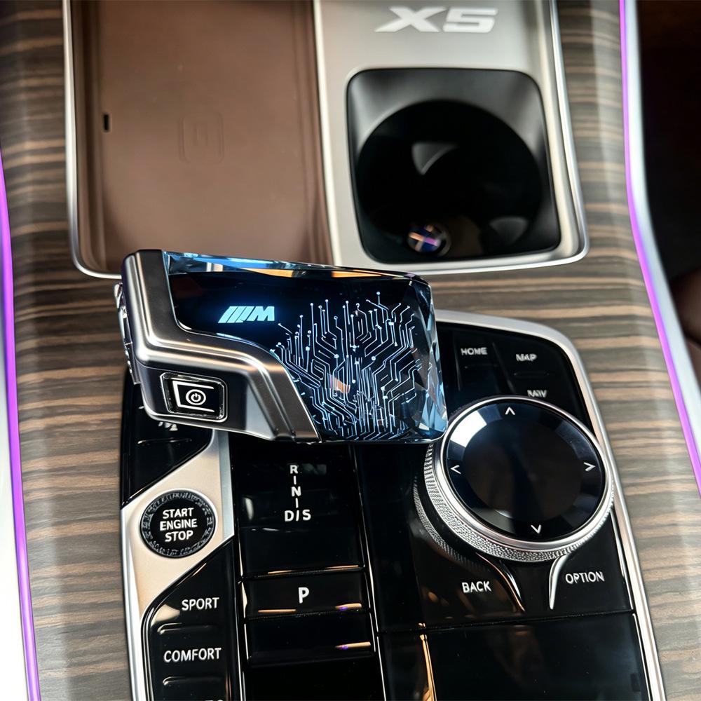 BMW 3 Series, 5 Series, X1, X3, X5 Crystal Gear Shift Knob - Personalized Interior Modification Accessory.