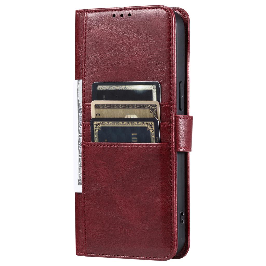 For Motorola Moto G86 5G Case 6 Card Slots PU Leather Anti-Fall Phone Cover with Wrist Strap