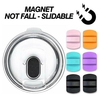 Mugglock Magnetisk Skjutreglage Hål för Sugrör God Förslutning Värmebeständig Anti-dropp Smidig Öppning 20/30oz Drickmugglock Muggtillbehör