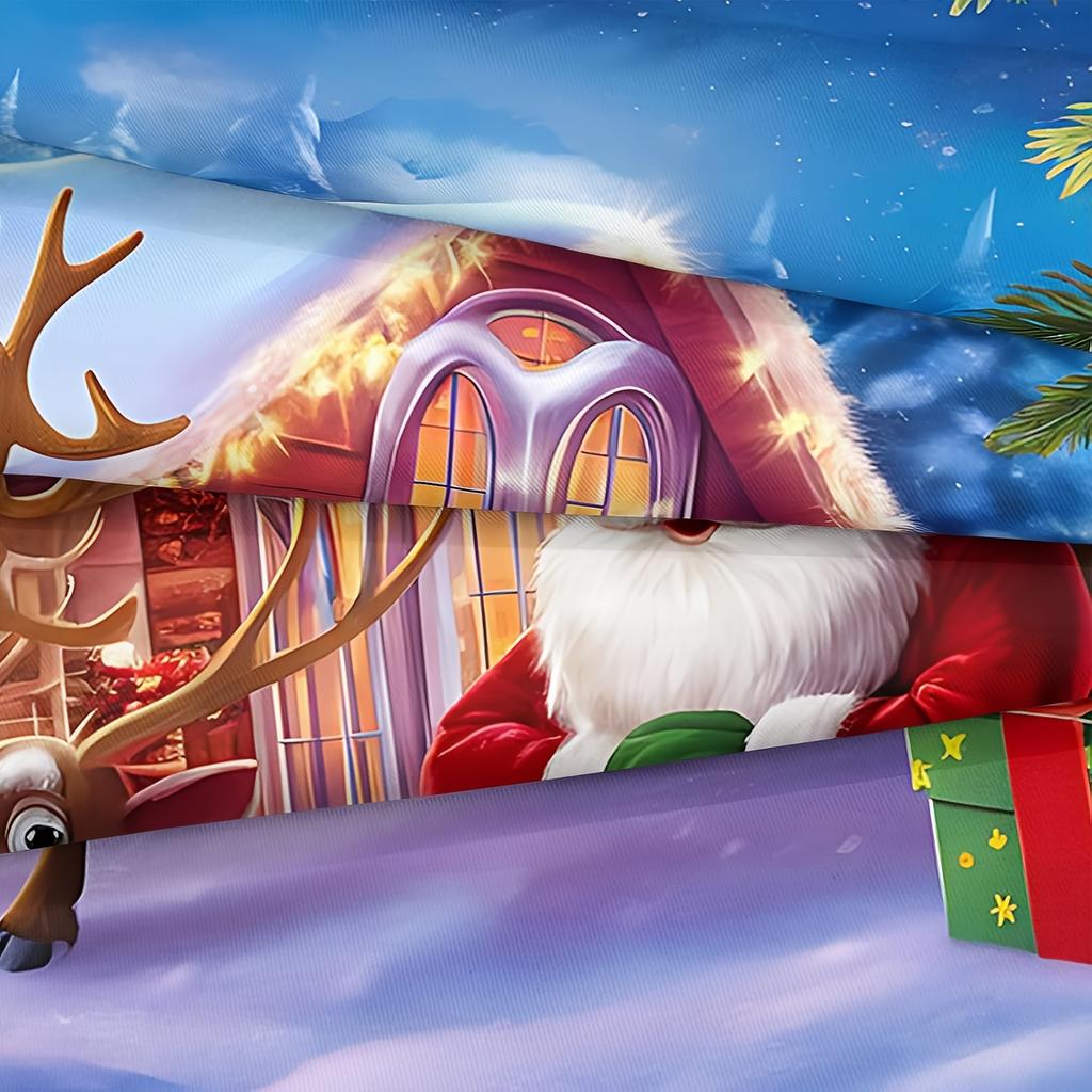 Christmas Bedding Set Queen King Size Christmas Comforter Set Santa Claus Bedding Deer Christmas Tree Printed Xmas Room Decor