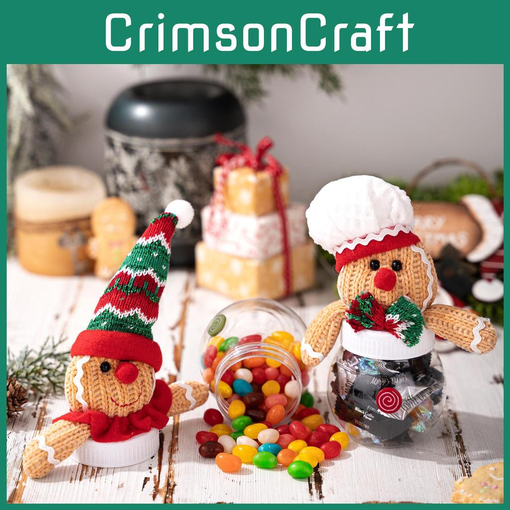 Christmas Man Gingerbread Candy Jar With Creative Storage For Party Display Gift