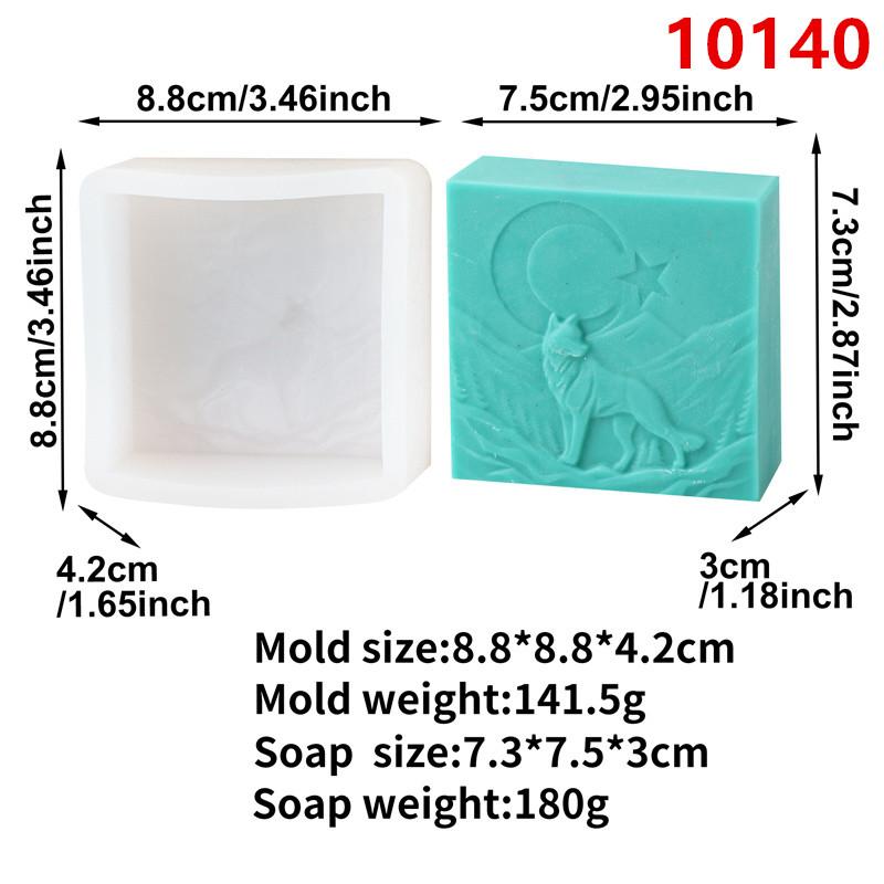 Animal Howling Wolf Shape Silicone Soap Mold DIY Wolf Shape Mountain Forest Animal Resin Plaster Molds Cake Soap Home Decoration
