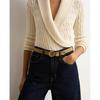 Lauren Ralph Lauren Metal Keeper Suede Skinny Belt Walrblt0f320347260