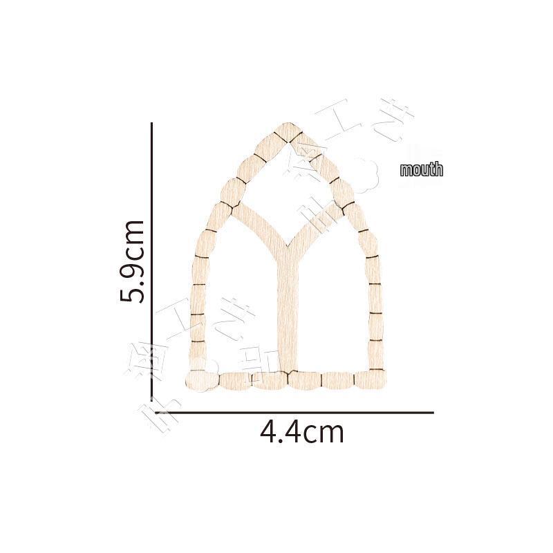 Wooden Fairy Door & Window Set - DIY Unfinished Garden Accessory