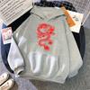 2025 Autumn Red Dragon Fashion Print Loose-Fitting Sweatshirt with Environmental-friendly Material and Soft Texture