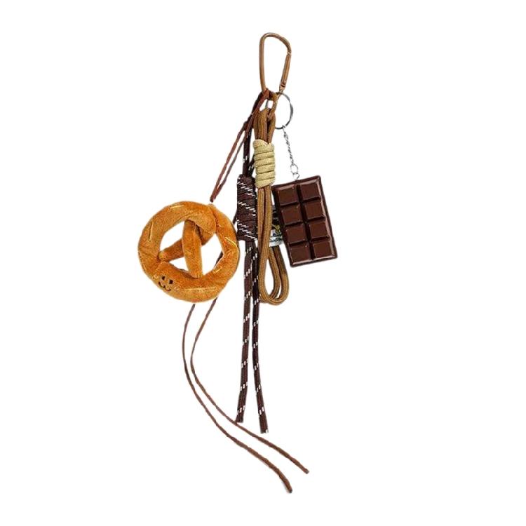 

Practical Toy Key Rings Bread Theme Safe Plush Texture Creative Bag Ornament Creative Decorating for Children Adults