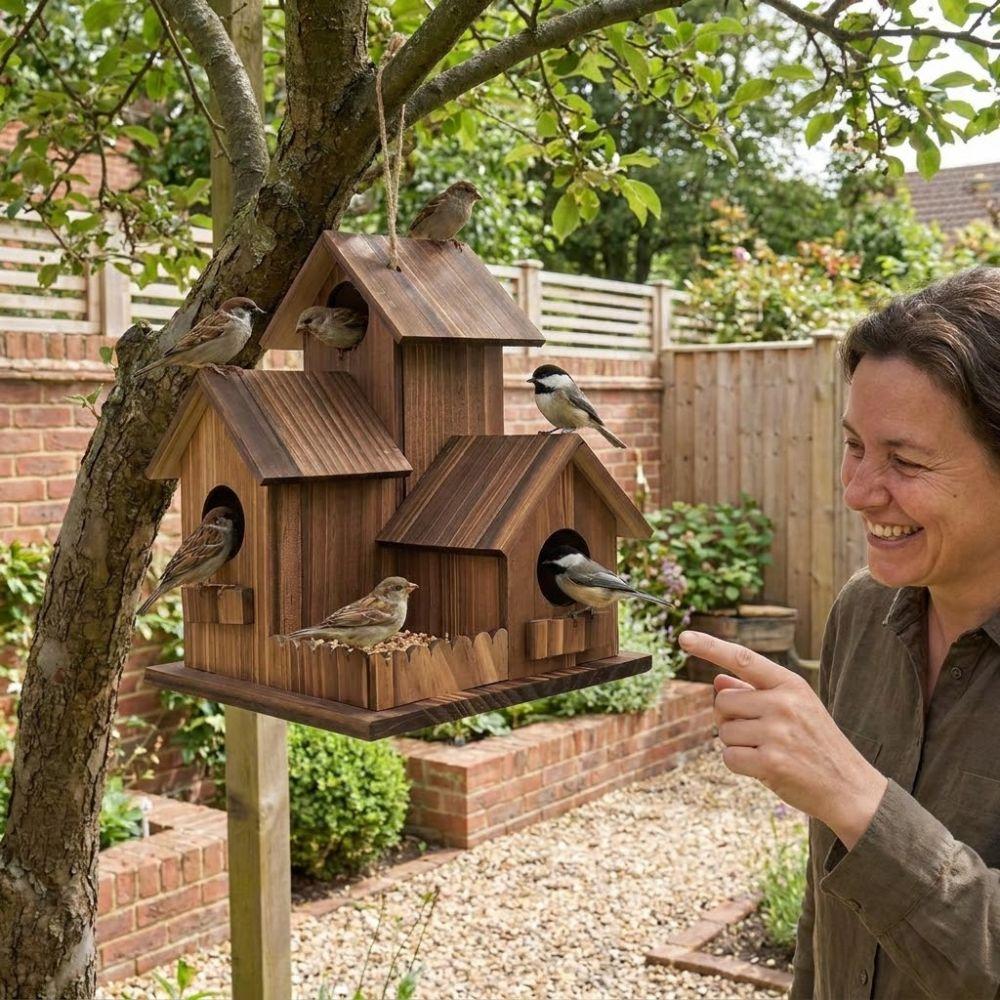 Incubation Box Bird Breeding Box Thickened Hanging Birdhouse Wooden Bird House  Backyard