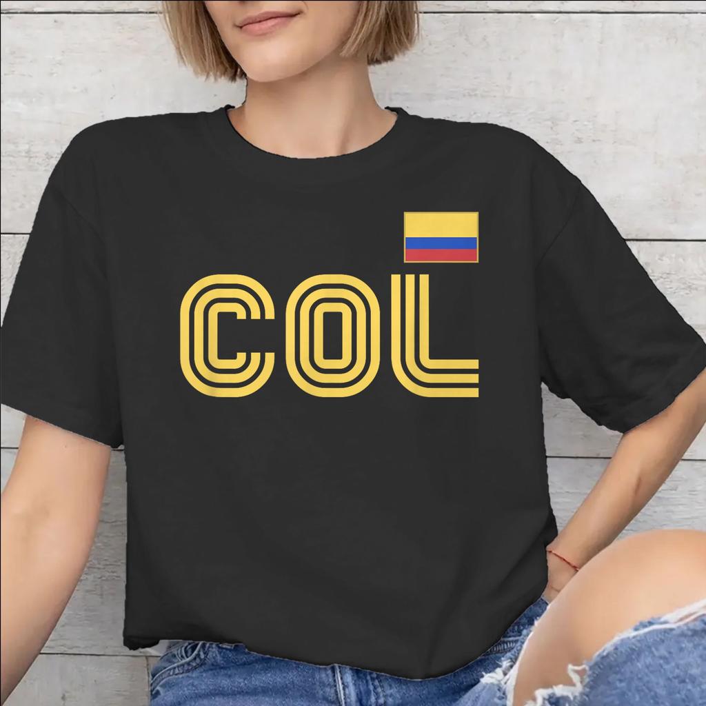 Colombia Flag Merch Unisex T Shirt Cotton Tee Graphic Print Tshirt Clothes