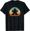 Retro Vintage Meeple Brettspiel Liebe Spieler Figur Geek Geschenk T-Shirt