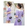 Mini Small Bag New Fashion Pearl Handle Jelly Bags Diamond Nail Plaid Small Handbag