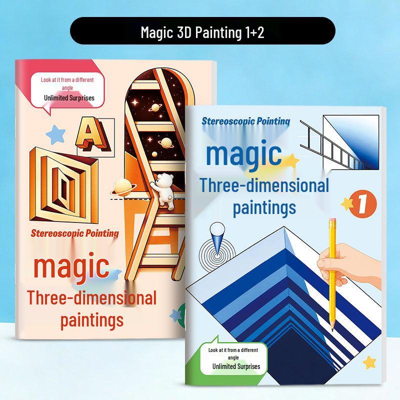 Magic 3D Art Coloring Book for Creative Kids & Teens