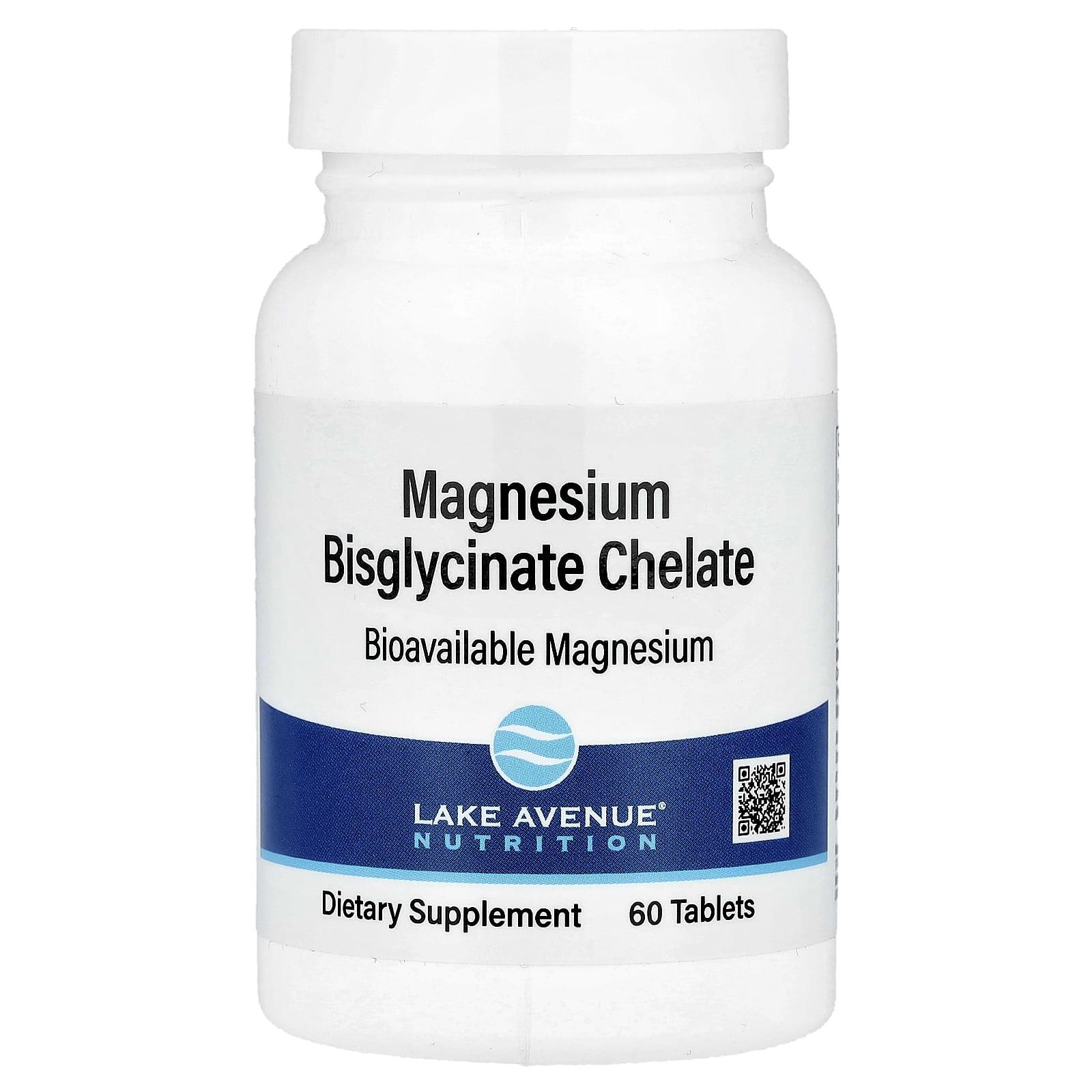 

Magnesium Bisglycinate Chelate, manufactured by Traacs®, 200Mg, 60 Tablets (100Mg per Tablet)