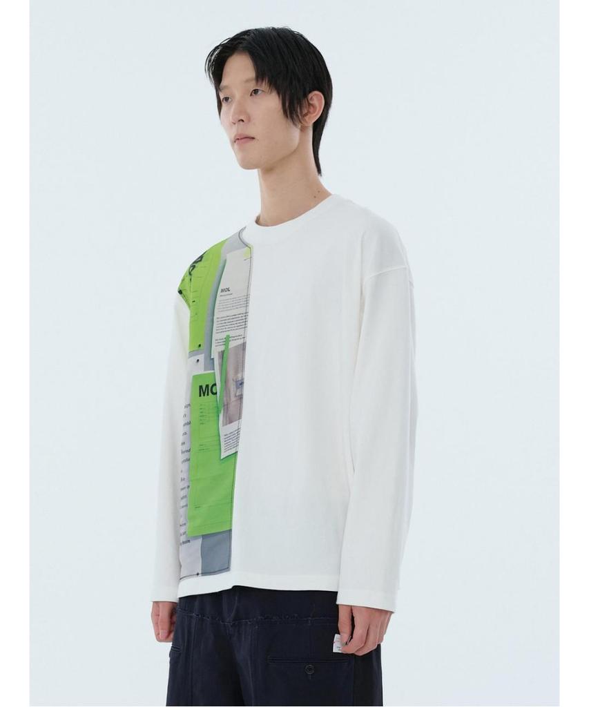 RECODE Printing Detail Longsleeve T-Shirt Rktaa24614Whx