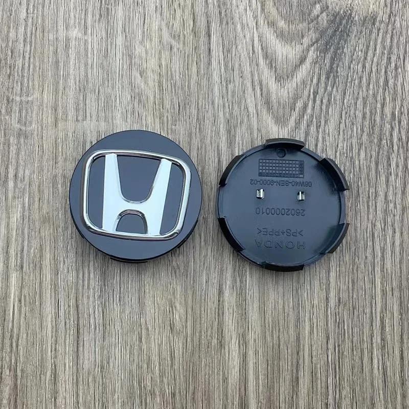 4pcs 58mm Car Wheel Center Hub Center Cap Rim Hub Dustproof Cover Emblemem For Honda Civic CRV Accord Fit Odysse Auto Accessorie