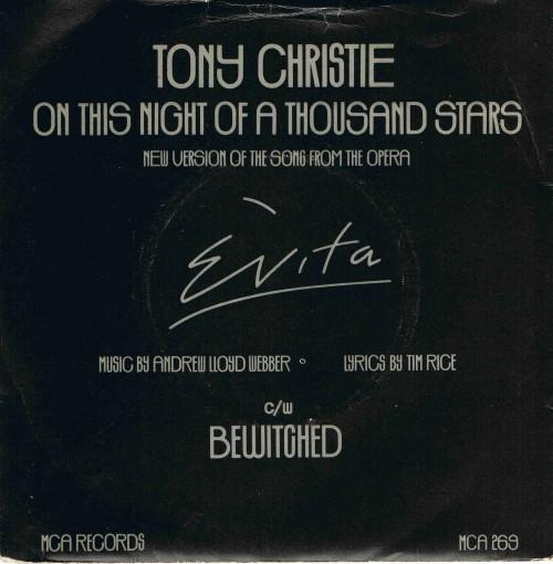 

7inch Record TONY CHRISTIE - On This Night Of A Thousand Stars MCA269 MCA Records 1977 UK Pop Used