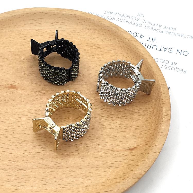 Luxury Alloy Rhinestone Hair Claw Clip for Women – Anti-Collapse Hold