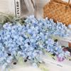 2Pcs Delphinium Artificial Flower 85cm Long Larkspur Stem Silk Flower Bouquet for Home Room Garden Outdoor Wedding Decoration