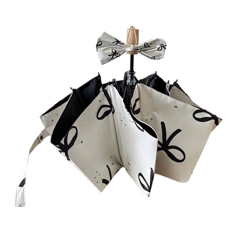 Compactly Travel Windproofs Umbrella Automatic/Manual Folding Rain and Sun Umbrella Shade with Sun Protections for Women