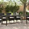 Garden Table Black 200 x 80 x 73 cm Metal