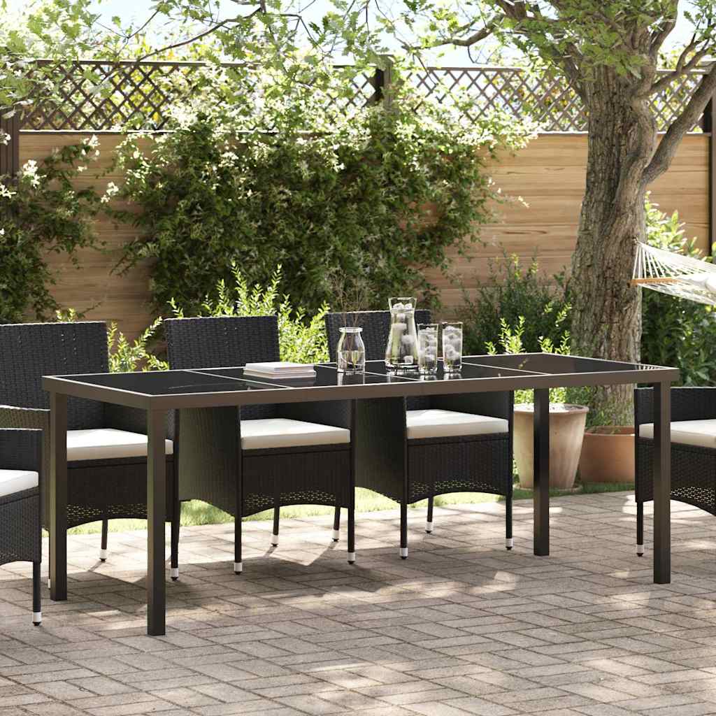 Garden Table Black 200 x 80 x 73 cm Metal