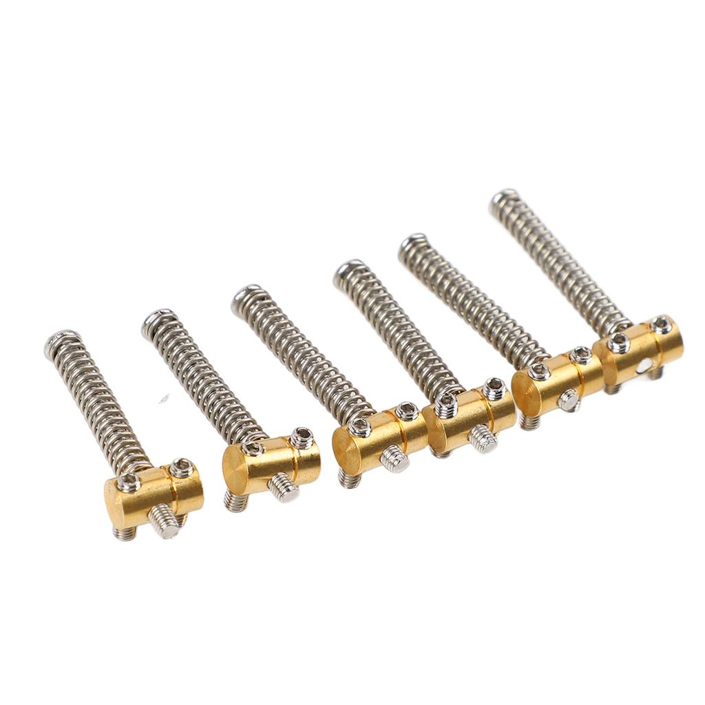 6Pcs Brass Saddles Set for TL Tailpiece Telecaster Electric Guitar Replacement Parts