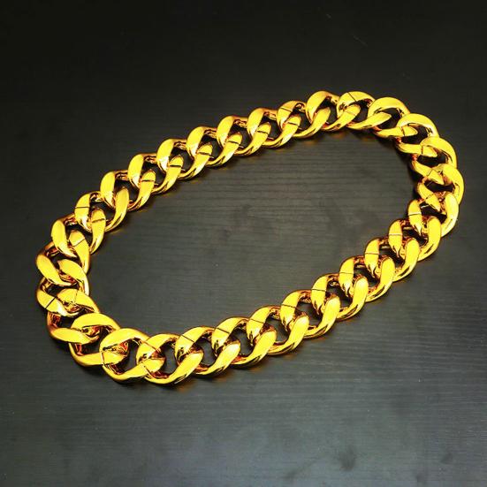 Colar masculino grande corrente hip hop resina exagerada geométrica gargantilha colar para coquetel