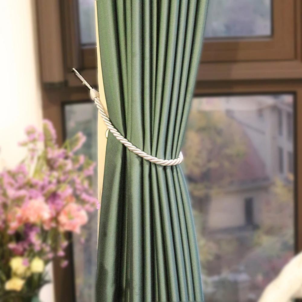 1set Handmade Weave Curtain Tieback Curtain Holder Clip Buckle Rope Home Decorative Room Accessories Curtain Tie Backs