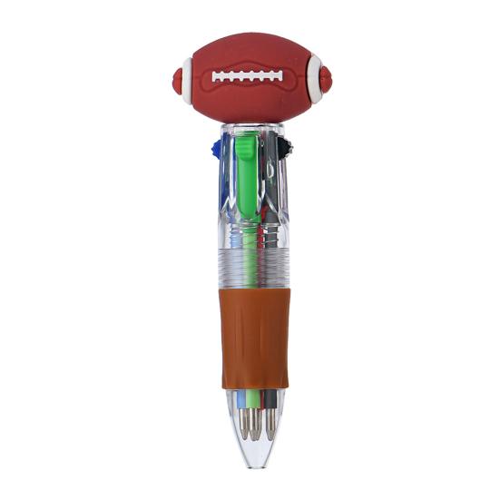 2Pcs Retractable Ballpoint Pen Cartoon Sports Ball 4-Color Mini Journal Pen with Football Basketball