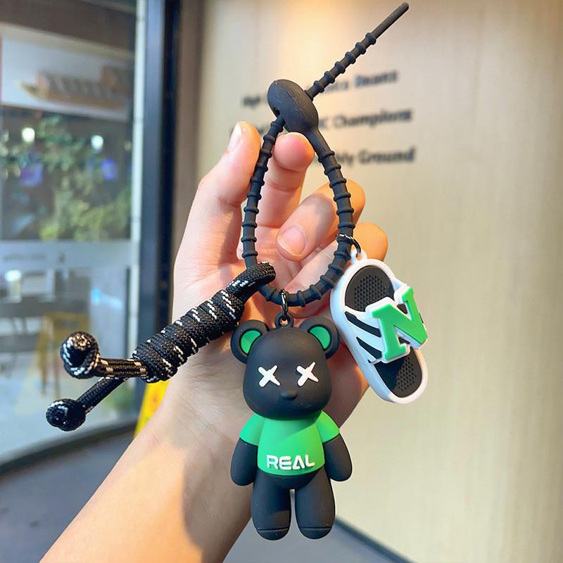 

Bear Keychain Charming With Colorful Slippers Ideal For Couples And Friends зелёный