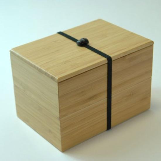 

Laminated lunch box black [Kochosai Kosuge] two-tier чорний