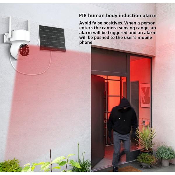 2.5K 4MP WiFi Solar Outdoor Home Human Detection PTZ IP Camera Smart Security Protection CCTV Video Cam