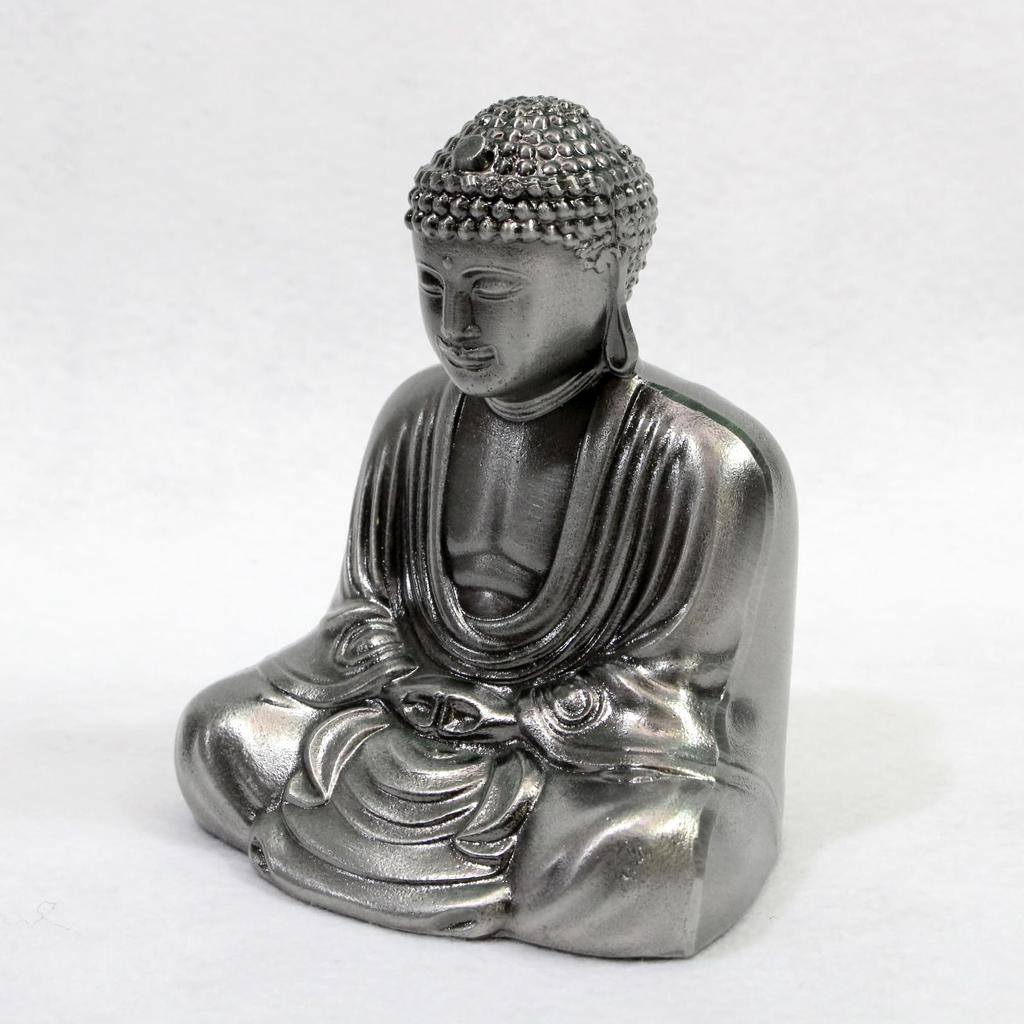 Made in Japan Japanese souvenirs Large Buddha statue 3 inches length 9 Silver (total cm)